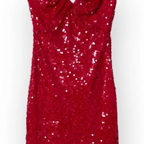 Red/pink Sequin Dress - Picture 5 of 6